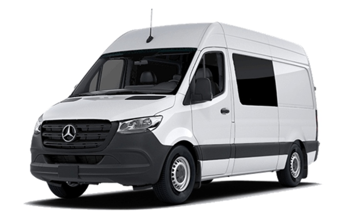 White color Mercedez benz sprinter cargo van at Burnaby, BC