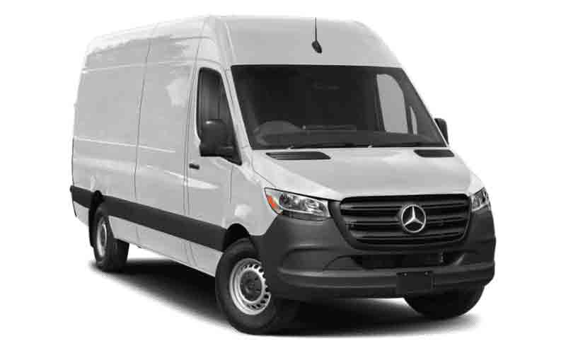 White color Mercedez benz sprinter cargo van at Burnaby, BC